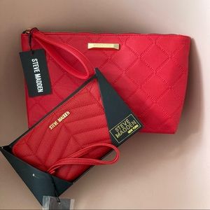 Steve Madden clutch matching wallet